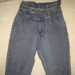 Denim high waisted jeans